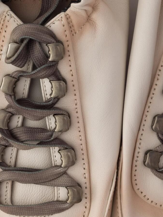 Prada Collaps nappa leren sneakers met haken Beige - Foto 4