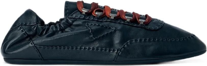 Prada Collaps nappaleren sneakers met haken Zwart