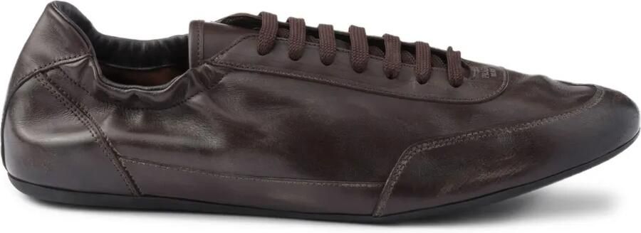 Prada Collapse leren sneakers Bruin