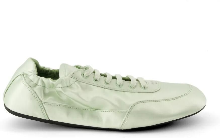 Prada Collapse satijnen sneakers Groen