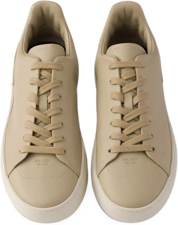 Prada Court leren sneakers Beige - Foto 2