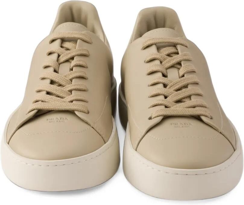 Prada Court leren sneakers Beige - Foto 4