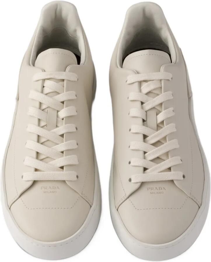 Prada Court leren sneakers Beige - Foto 2