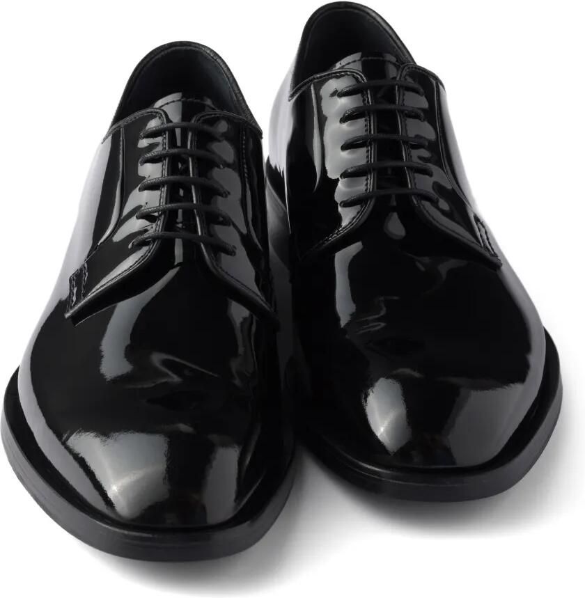 Prada Derby schoenen van lakleer Zwart - Foto 2