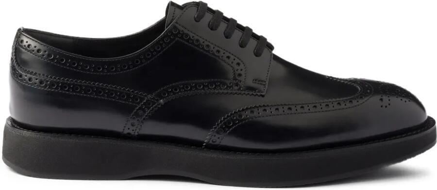 Prada Derby veterschoenen Zwart