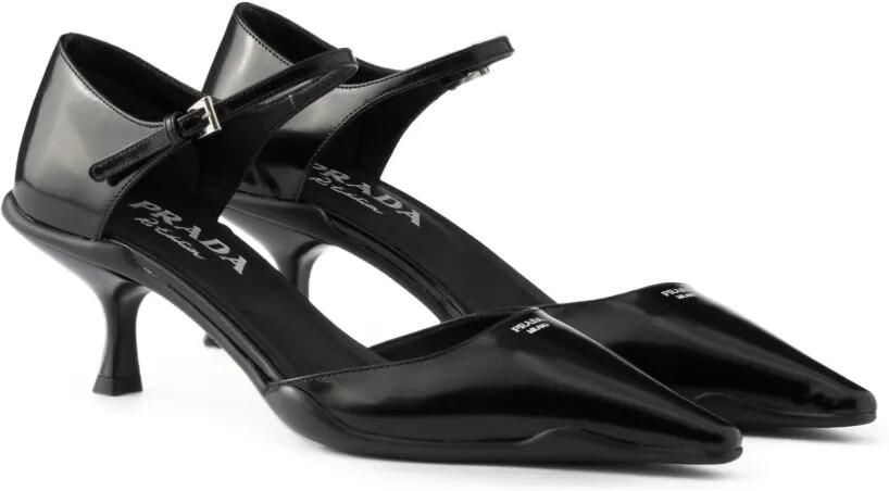 Prada D'Orsay pumps van geborsteld leer Zwart - Foto 4