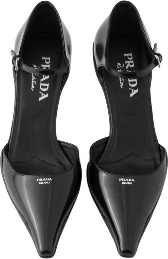 Prada D'Orsay pumps van geborsteld leer Zwart - Foto 3
