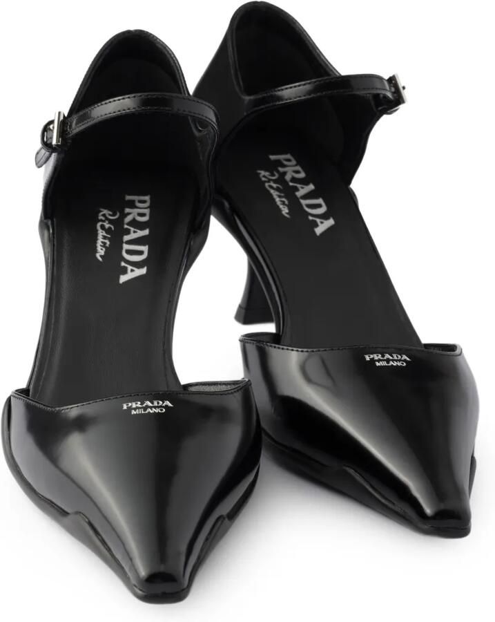 Prada D'Orsay pumps van geborsteld leer Zwart - Foto 2