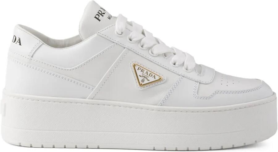 Prada Downtown Bold leren sneakers Wit