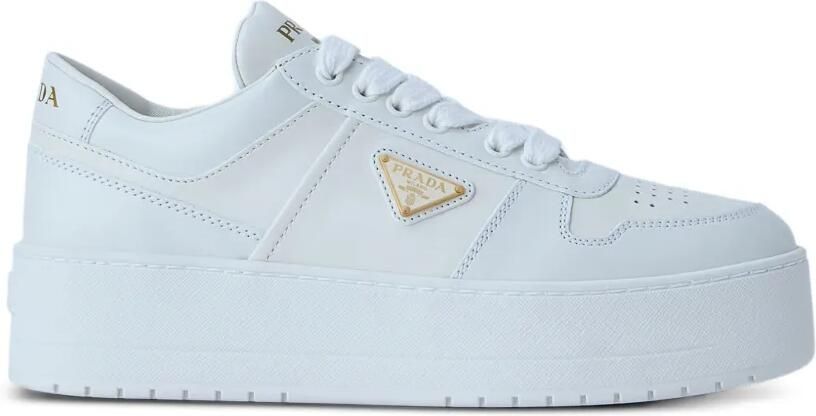 Prada Downtown Bold leren sneakers Wit