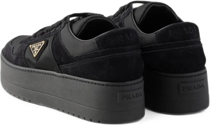 Prada Downtown Bold Re-Nylon en suède sneakers Zwart - Foto 3