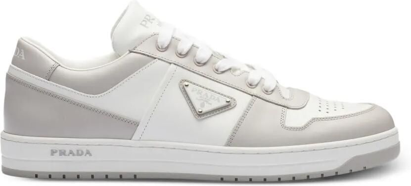 Prada Downtown leather panelled sneakers Wit