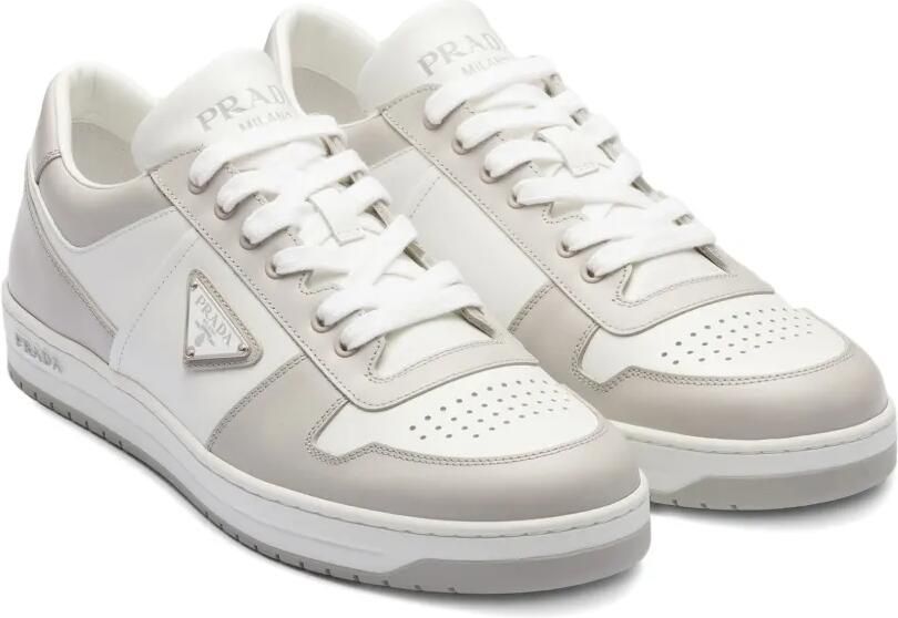 Prada Downtown leather panelled sneakers Wit - Foto 4