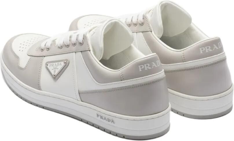 Prada Downtown leather panelled sneakers Wit - Foto 5