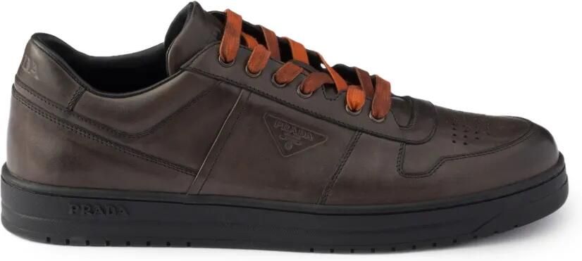 Prada Downtown leren sneakers Bruin