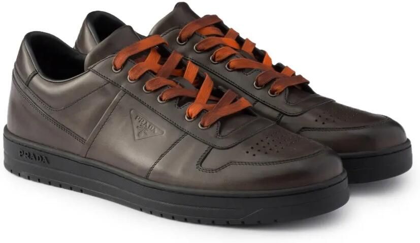 Prada Downtown leren sneakers Bruin - Foto 4