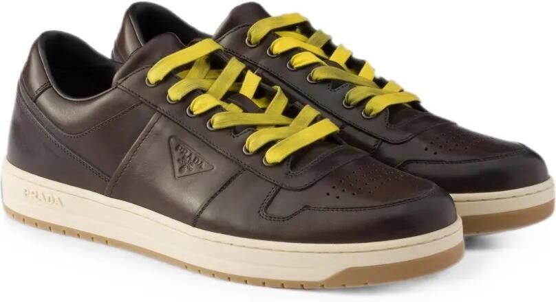 Prada Downtown leren sneakers Bruin - Foto 5