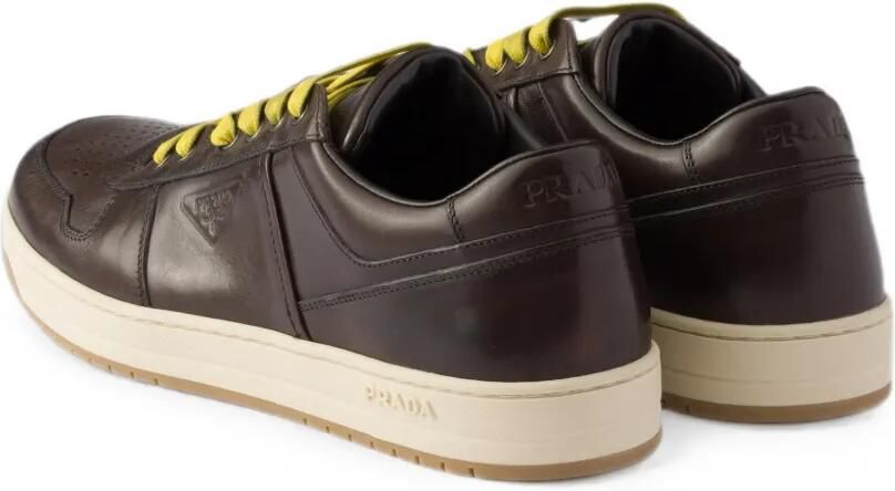 Prada Downtown leren sneakers Bruin - Foto 4