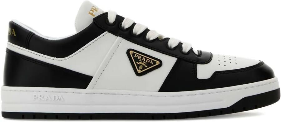 Prada Downtown leren sneakers Zwart