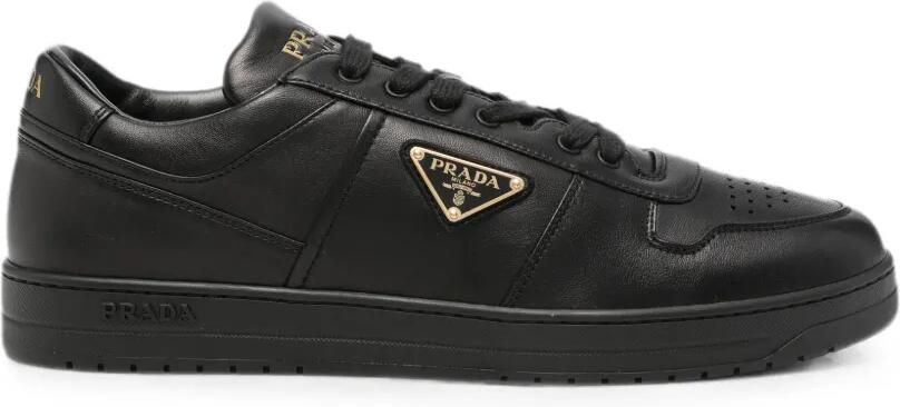 Prada Downtown leren sneakers Zwart