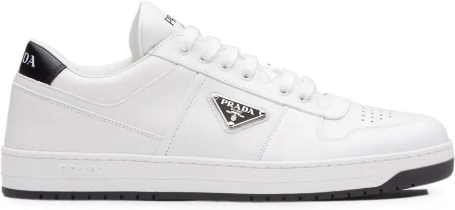 Prada Downtown sneakers met logoplakkaat Wit