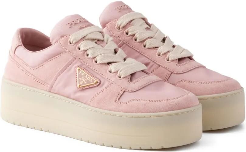 Prada Downtown sneakers met plateauzool Roze - Foto 5