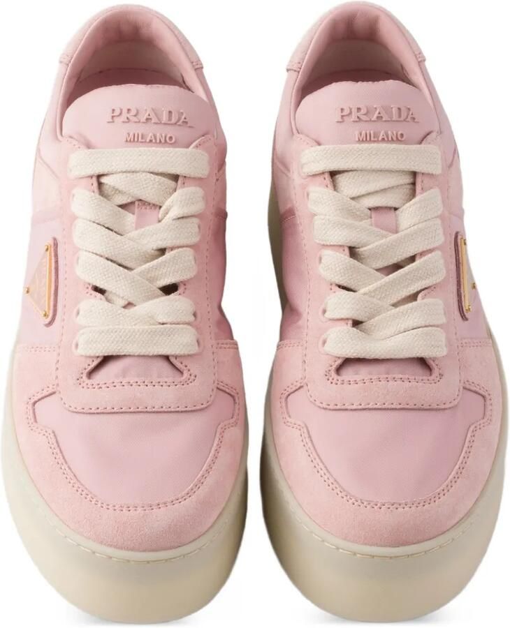 Prada Downtown sneakers met plateauzool Roze - Foto 2