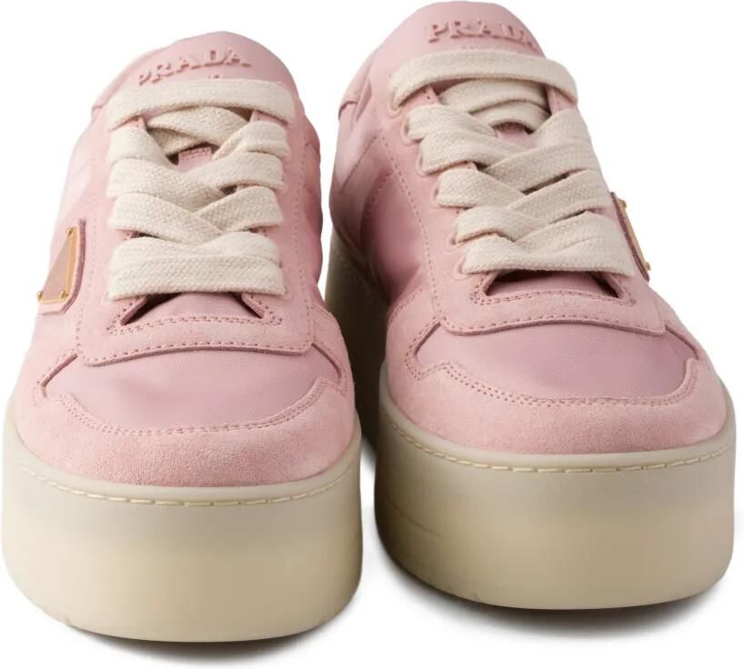 Prada Downtown sneakers met plateauzool Roze - Foto 3