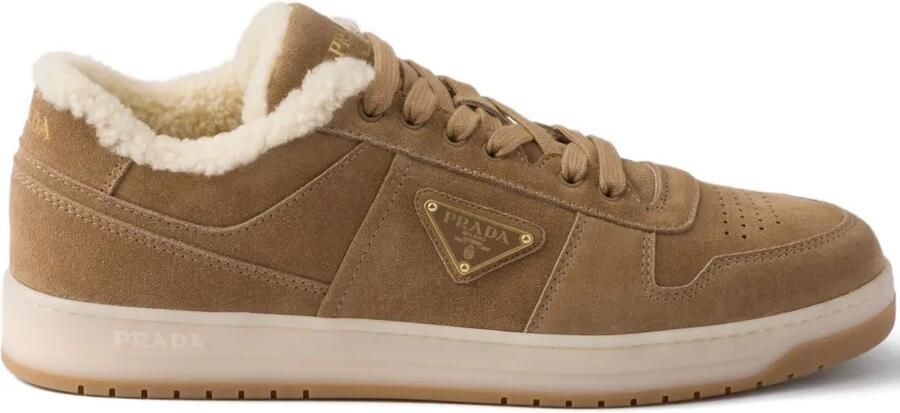 Prada Downtown suède sneakers Beige