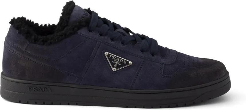 Prada Downtown suède sneakers Blauw