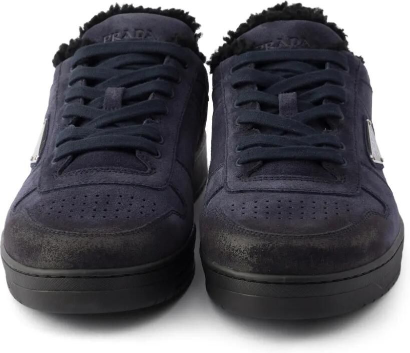 Prada Downtown suède sneakers Blauw - Foto 3