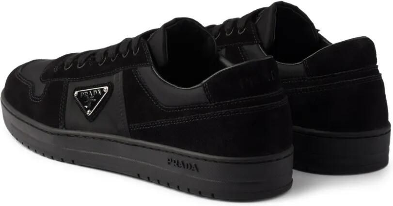 Prada Downtown suède sneakers met logo Zwart - Foto 5