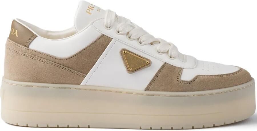 Prada Downtown suède sneakers Wit