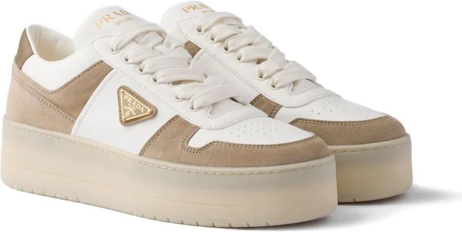 Prada Downtown suède sneakers Wit - Foto 3