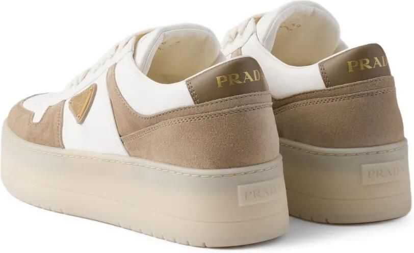 Prada Downtown suède sneakers Wit - Foto 4