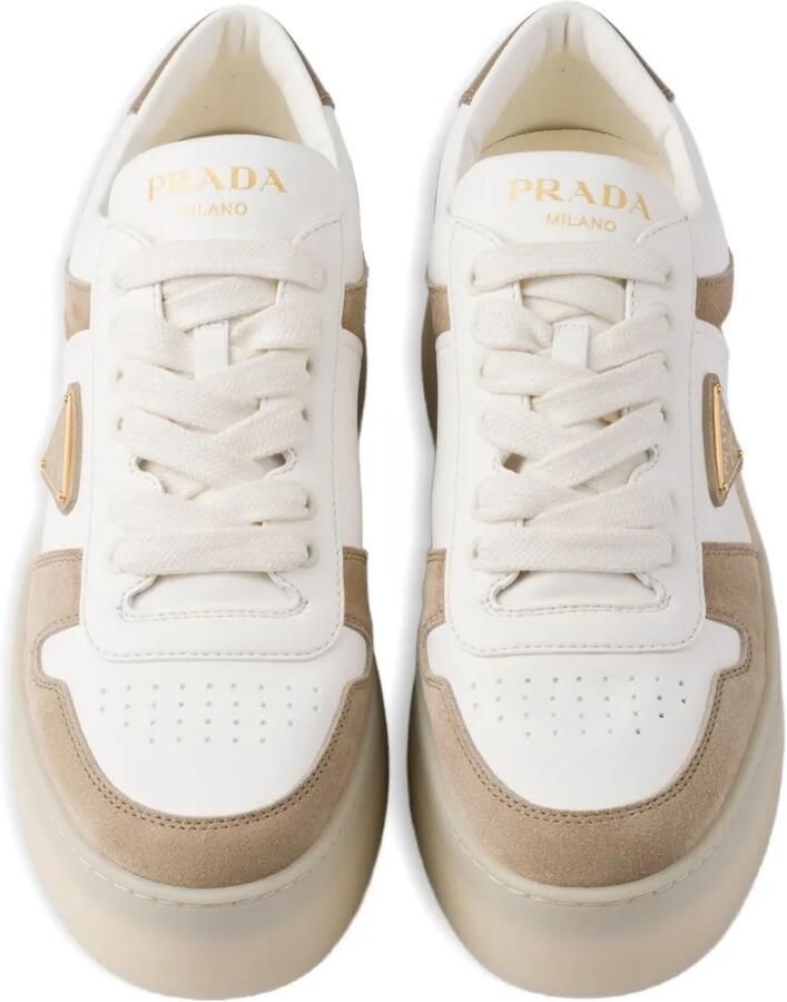 Prada Downtown suède sneakers Wit - Foto 2