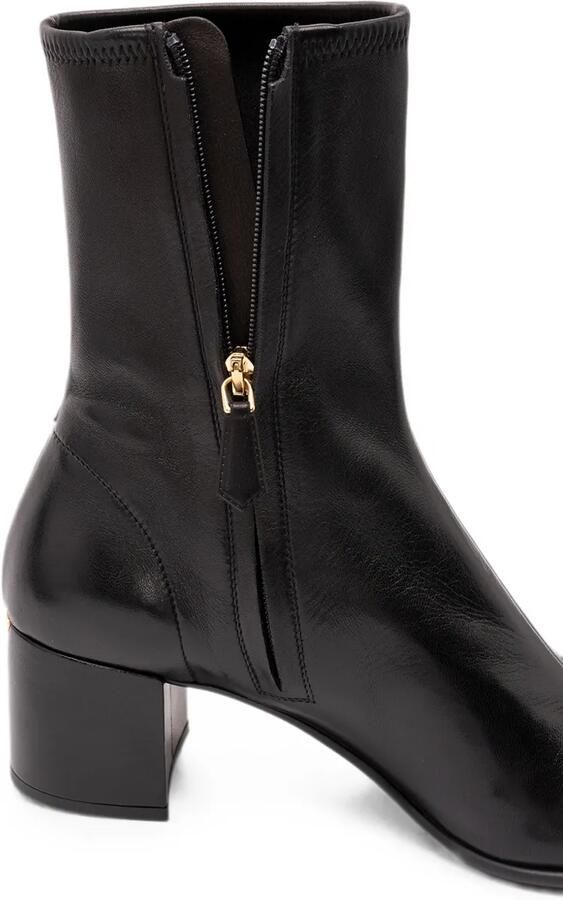 Prada Enkellaarzen met logoplakkaat Zwart - Foto 4