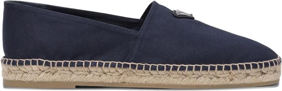 Prada Espadrilles met Triangle-logo Blauw