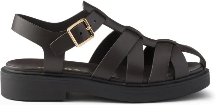 Prada Fisherman's leren sandalen Bruin
