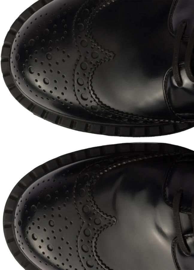 Prada Geborstelde leren derby schoenen Zwart - Foto 3