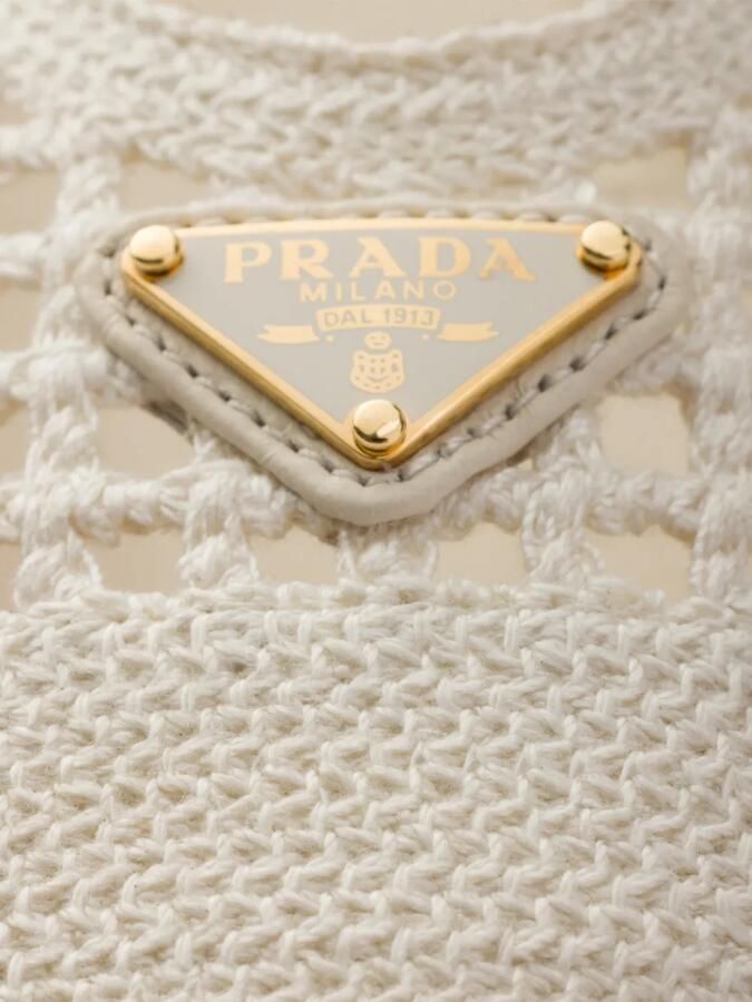 Prada Gehaakte ballerina's Beige - Foto 3