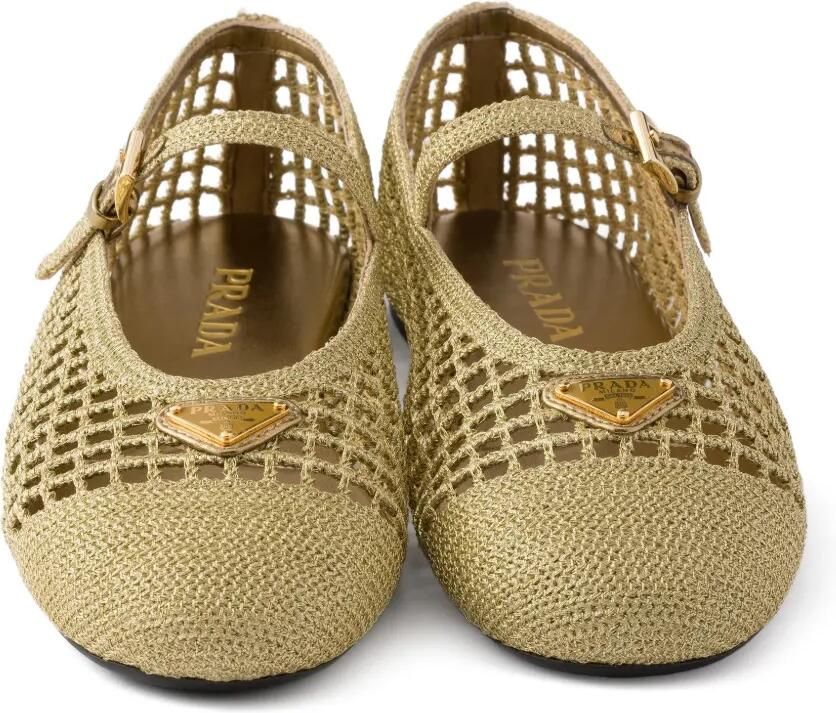 Prada Gehaakte ballerina's Goud - Foto 3