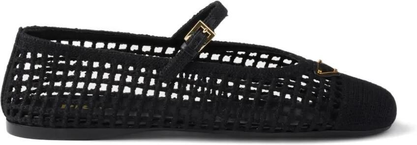 Prada Gehaakte ballerina's Zwart