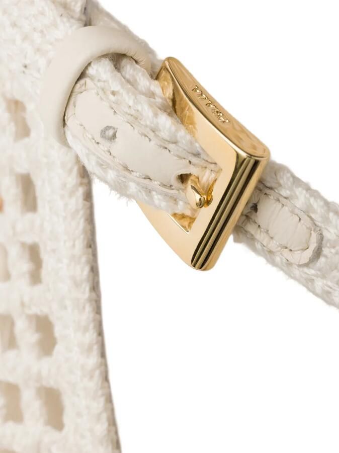 Prada Gehaakte pumps met blokhak Beige - Foto 3