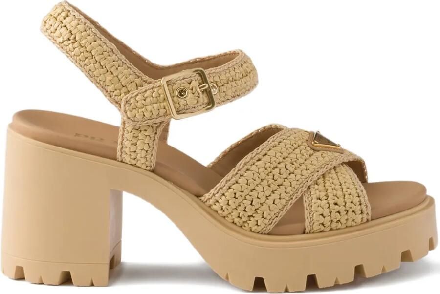 Prada Gehaakte sandalen Beige