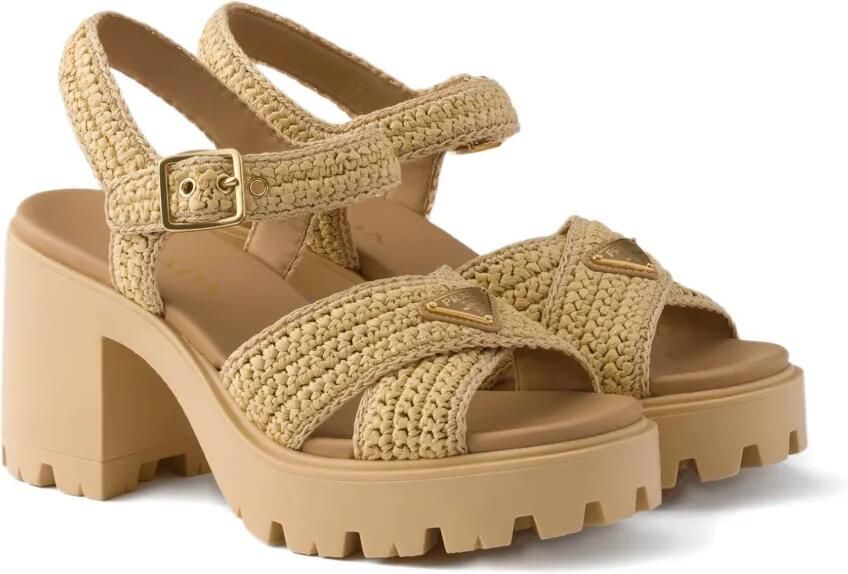 Prada Gehaakte sandalen Beige - Foto 5