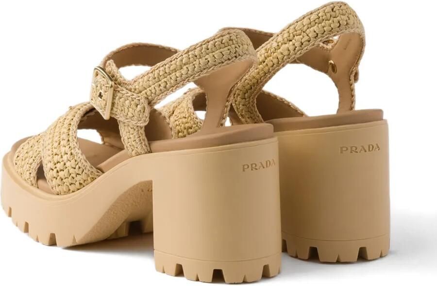 Prada Gehaakte sandalen Beige - Foto 4