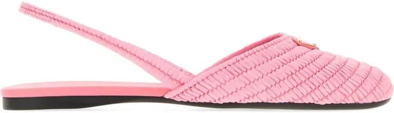 Prada gehaakte slingback ballerina's Roze