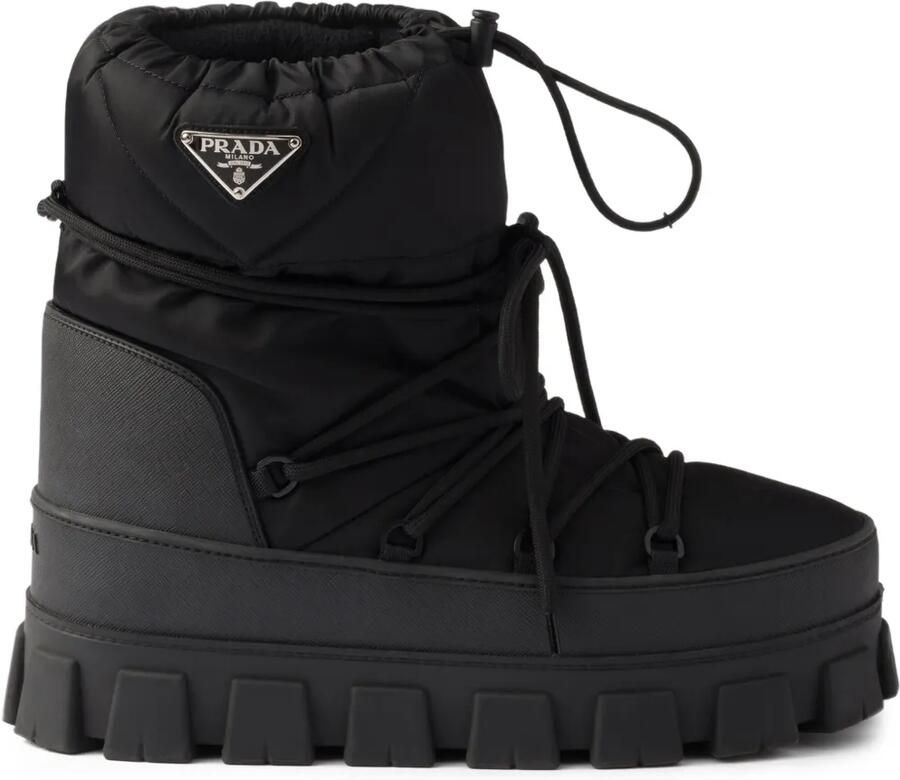 Prada Gewatteerde skilaarzen Zwart