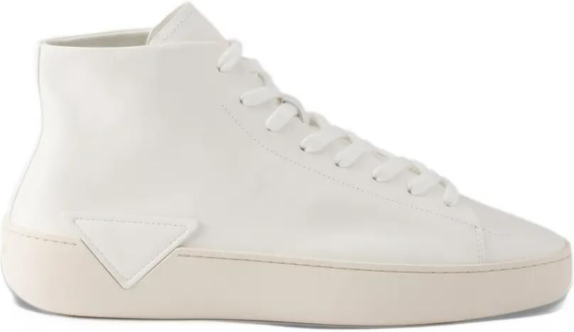 Prada high-top leather sneakers Wit